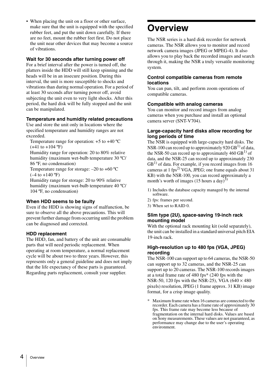 Overview | Sony Security Camera User Manual | Page 4 / 204