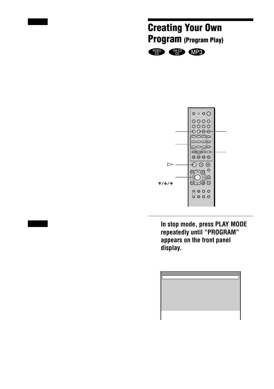 Creating your own program | Sony AVD-S50ES User Manual | Page 36 / 84