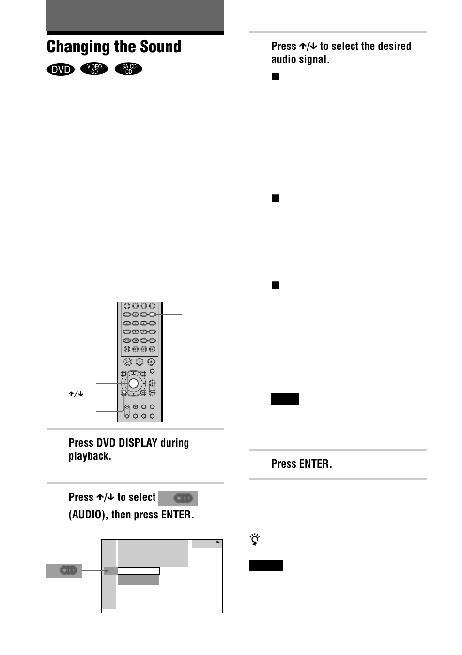 Changing the sound | Sony AVD-S50ES User Manual | Page 46 / 84