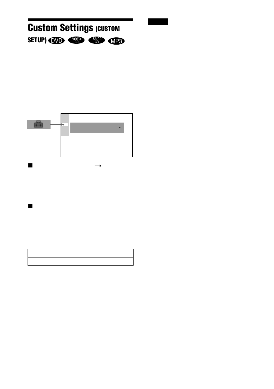 Custom settings | Sony AVD-S50ES User Manual | Page 68 / 84