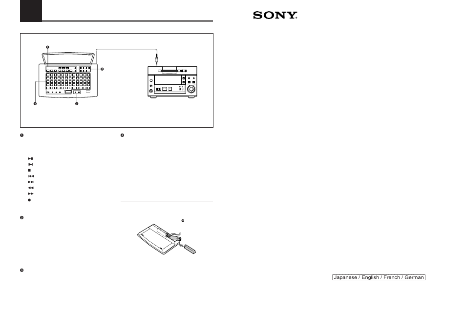 Sony RM-DC2 User Manual | 2 pages