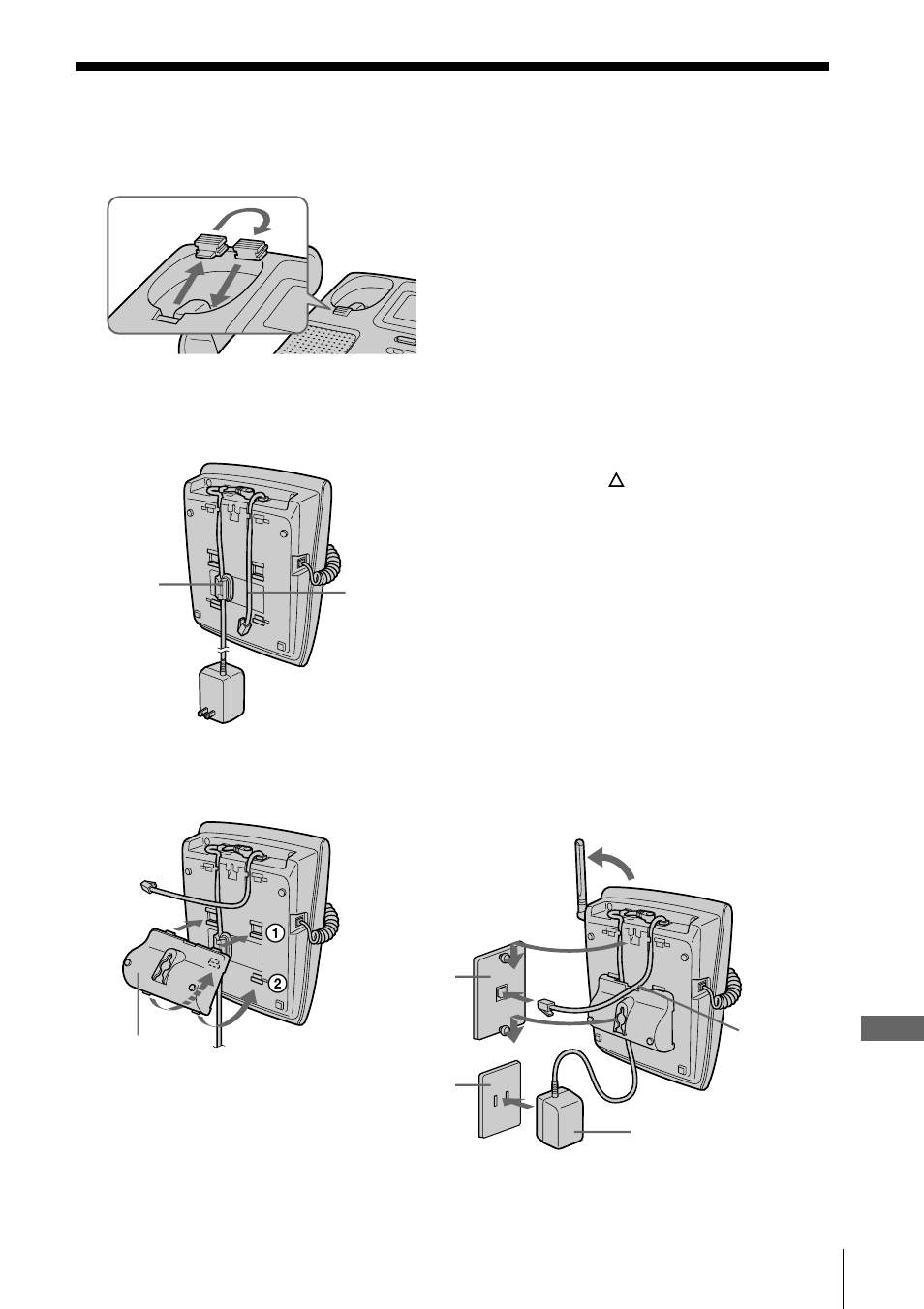 Additional information, Mounting the base phone on a wall | Sony SPP-S9226 User Manual | Page 69 / 80
