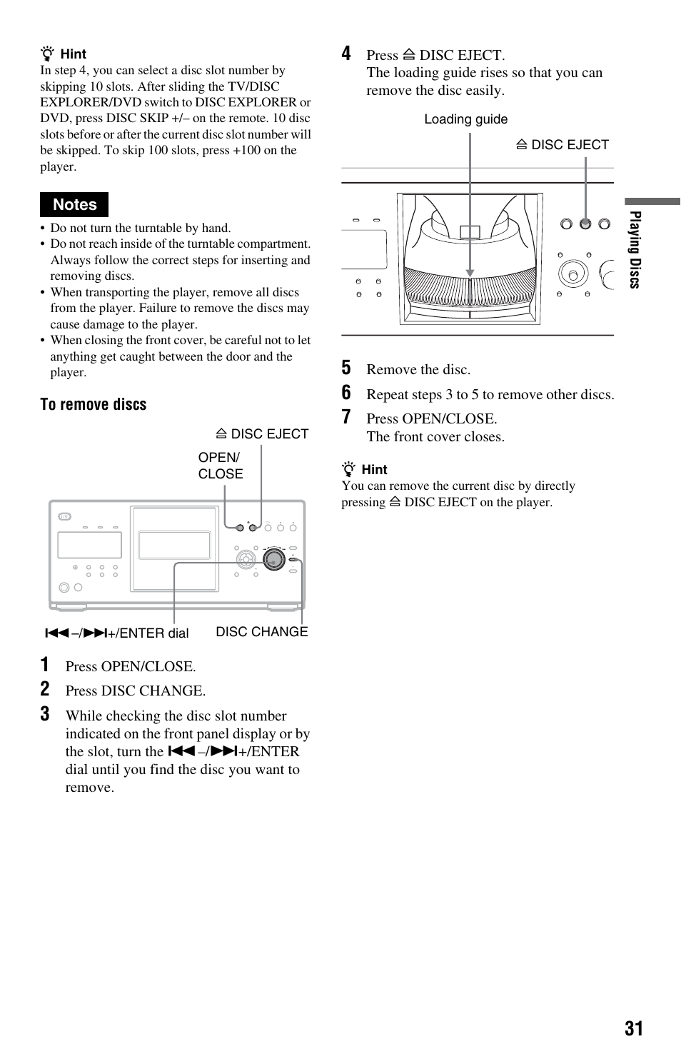 Sony DVP-CX995V User Manual | Page 31 / 96