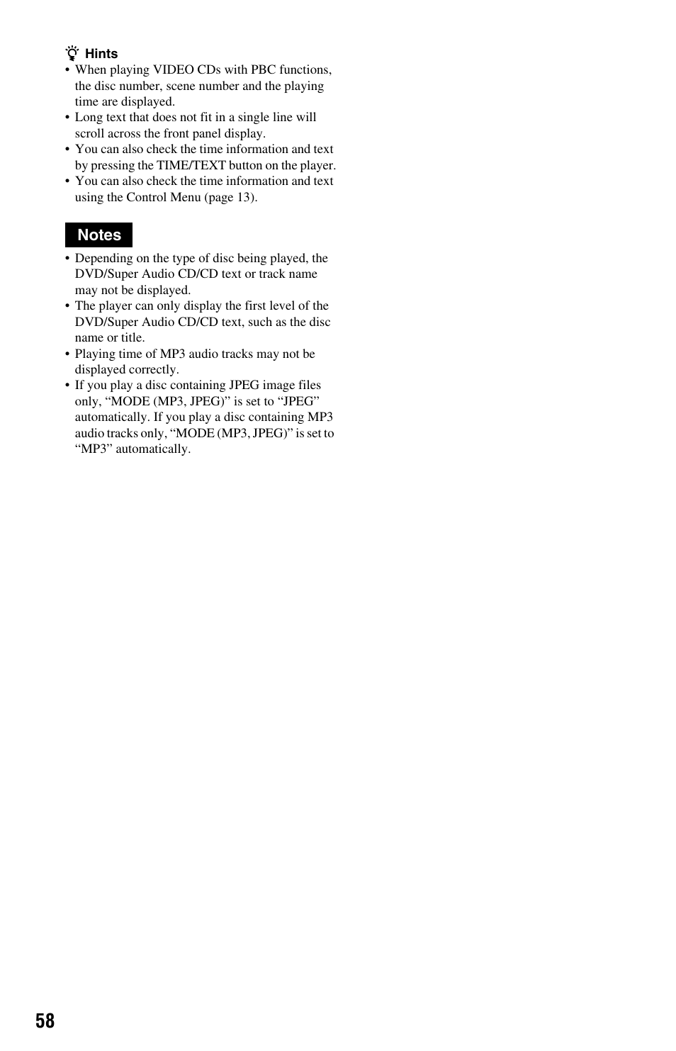 Sony DVP-CX995V User Manual | Page 58 / 96
