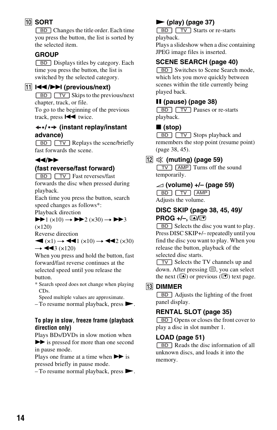 Sony BDP-CX7000ES User Manual | Page 14 / 99