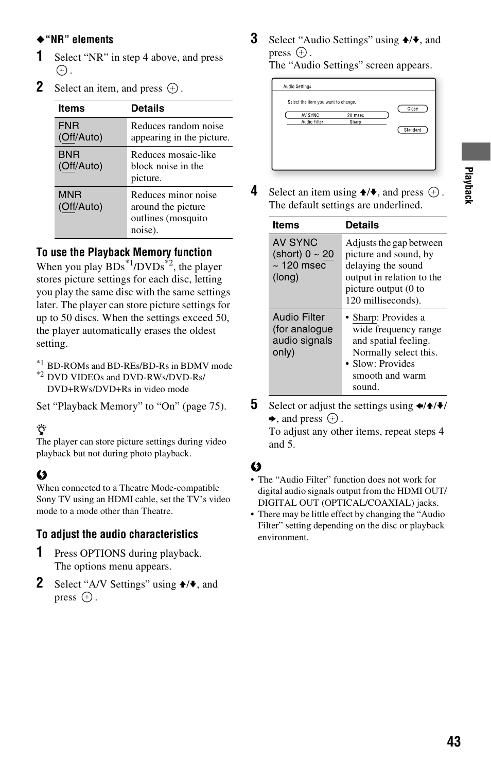 Nr” elements” on | Sony BDP-CX7000ES User Manual | Page 43 / 99