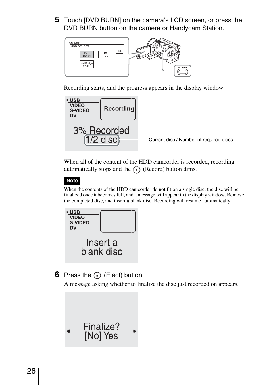 Press the (eject) button | Sony VRD-VC30 User Manual | Page 26 / 64