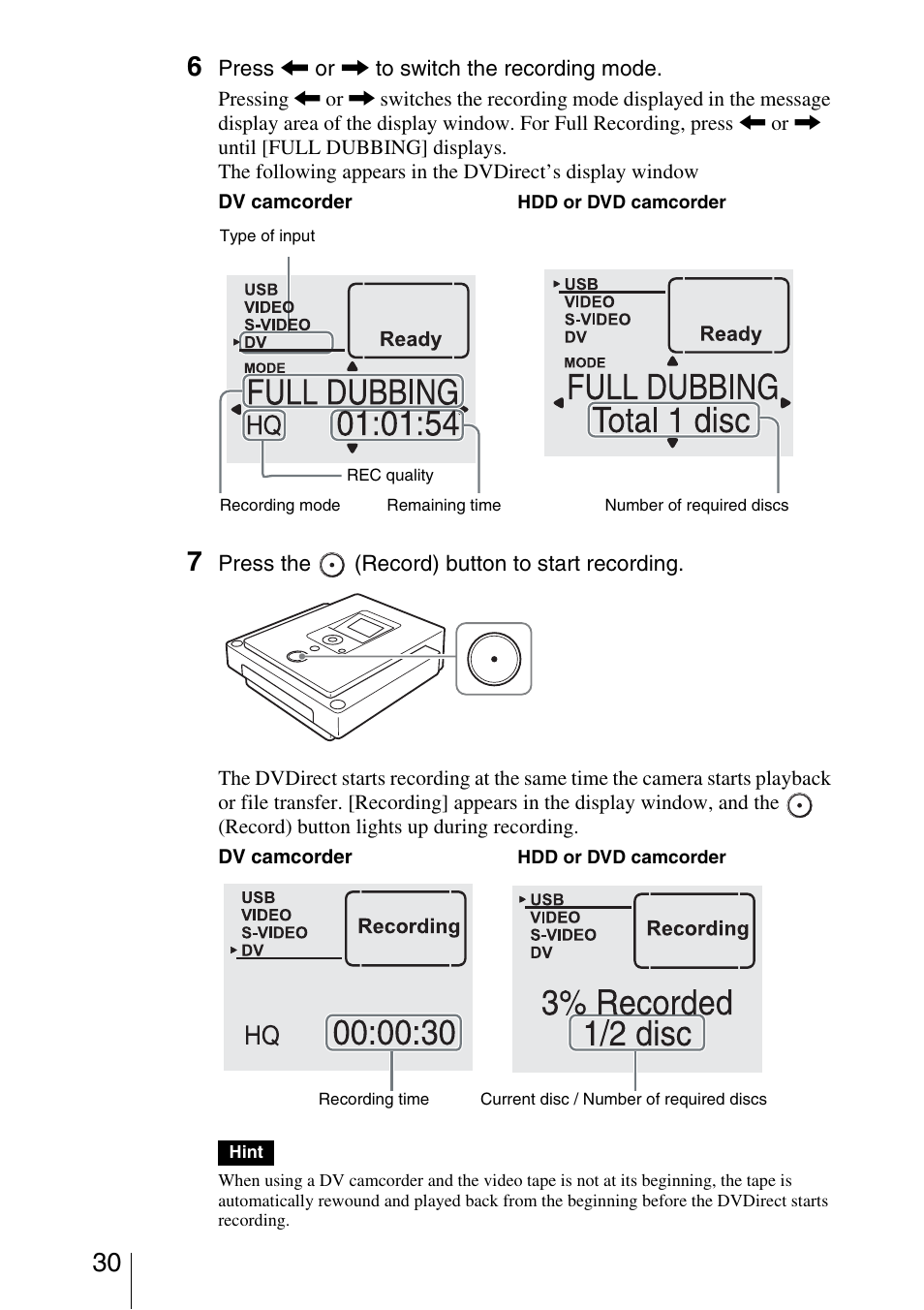 Sony VRD-VC30 User Manual | Page 30 / 64