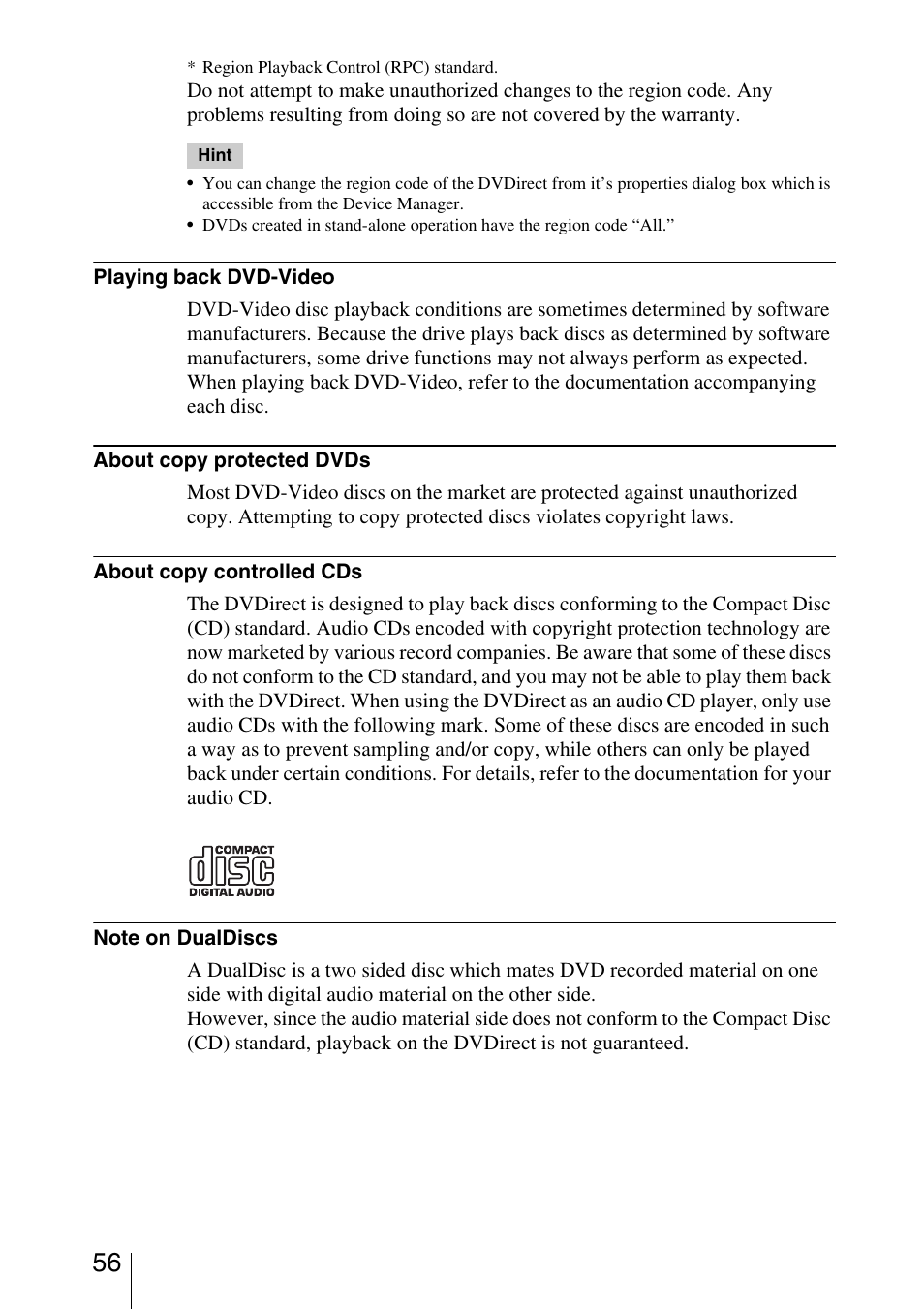 Sony VRD-VC30 User Manual | Page 56 / 64