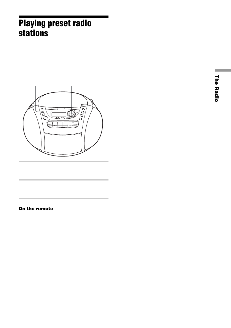 Playing preset radio stations | Sony CFD-E90L User Manual | Page 17 / 68