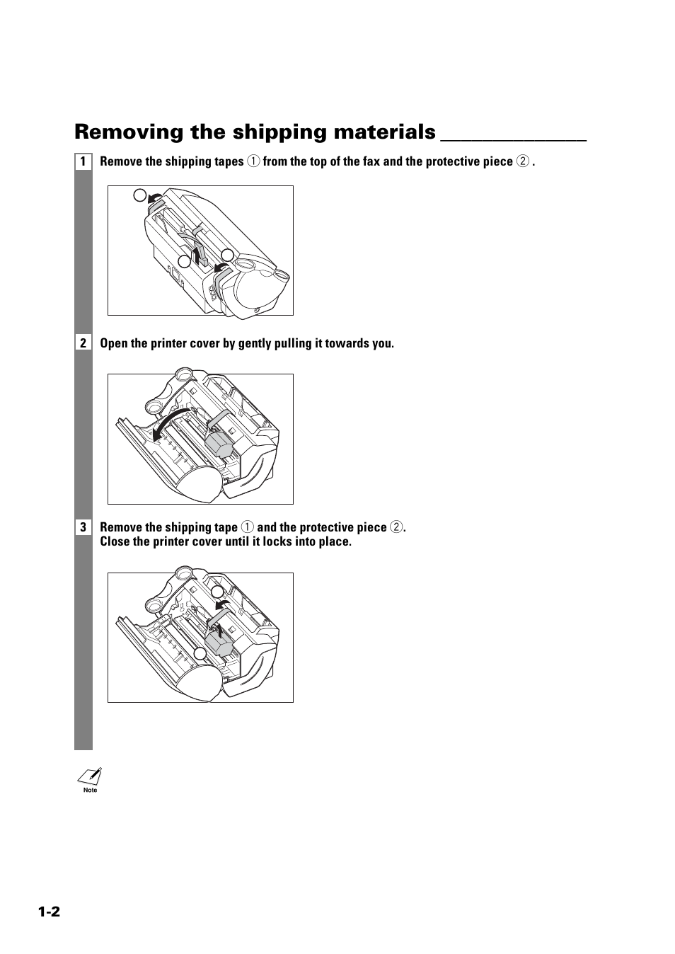Removing the shipping materials | Sony FAX-B140 User Manual | Page 10 / 119