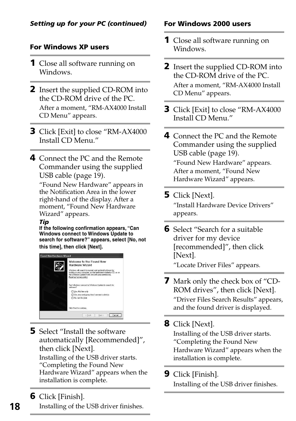 Sony RM-AX4000A User Manual | Page 18 / 96