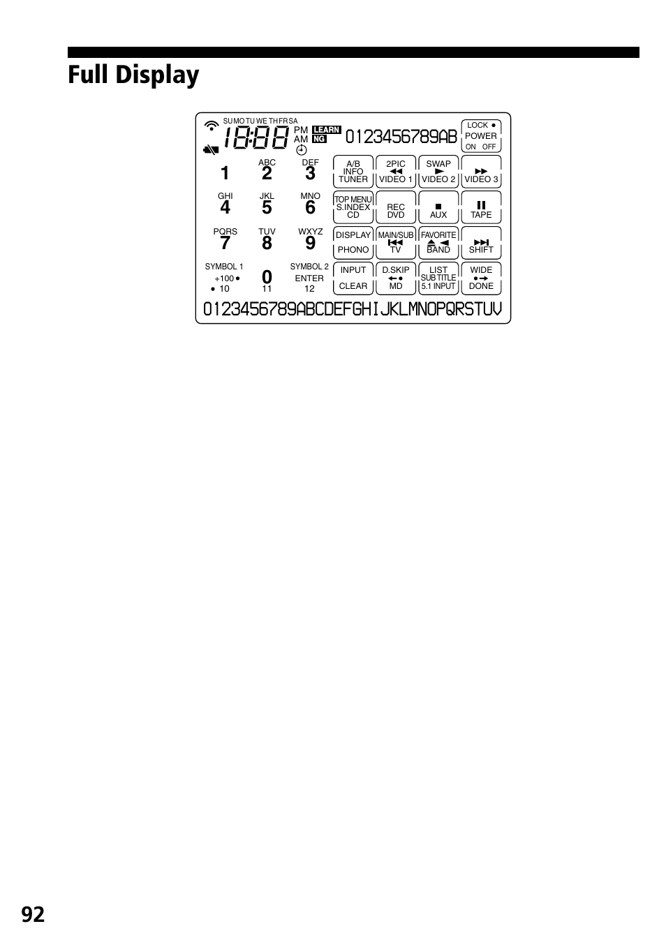 Full display | Sony RM-AX4000A User Manual | Page 92 / 96