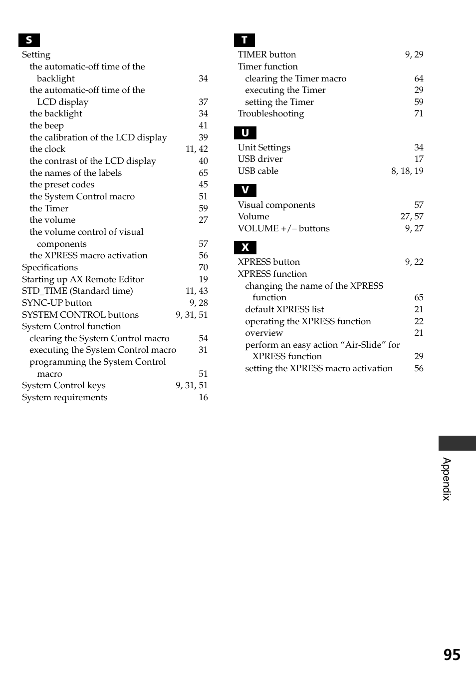 Sony RM-AX4000A User Manual | Page 95 / 96