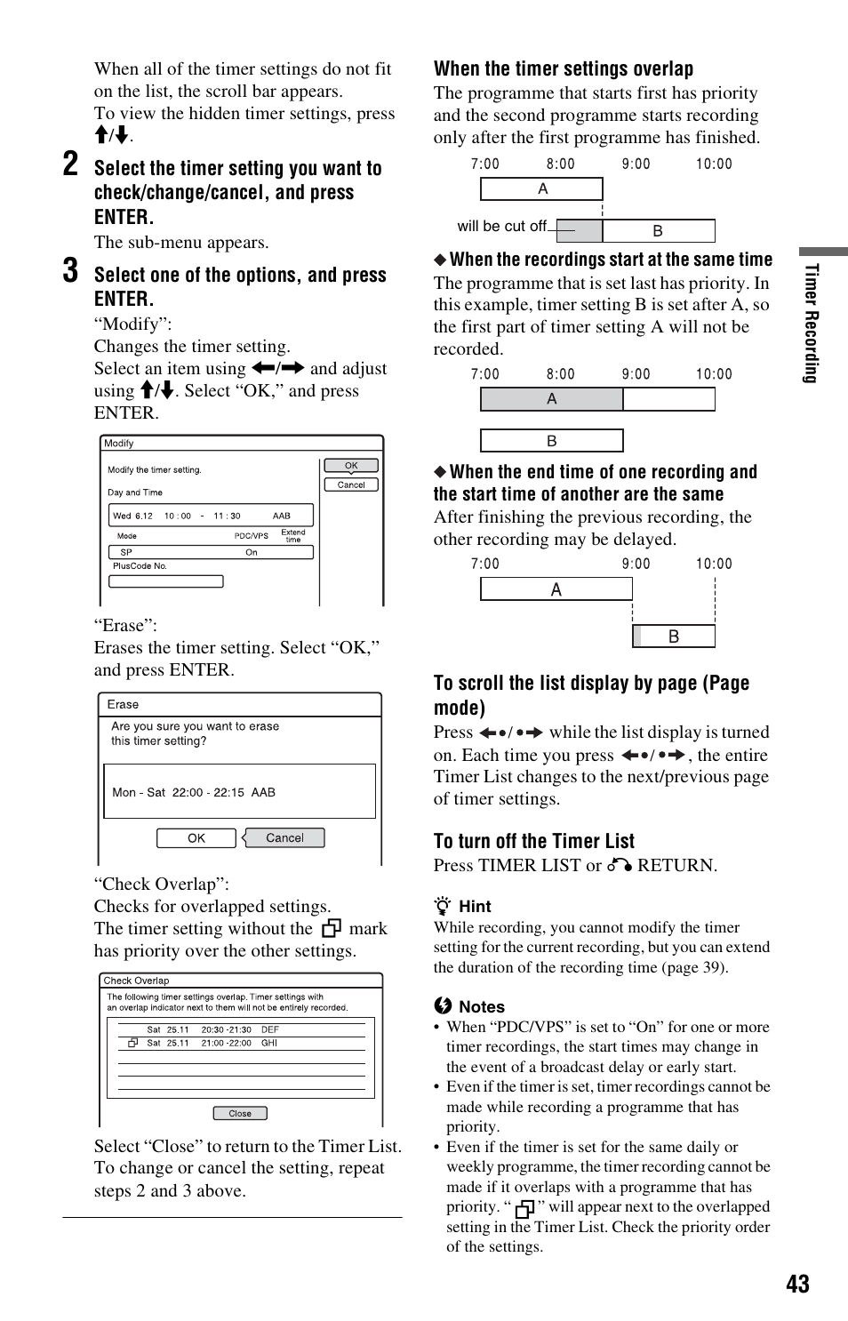 Sony RDR-GX120 User Manual | Page 43 / 88