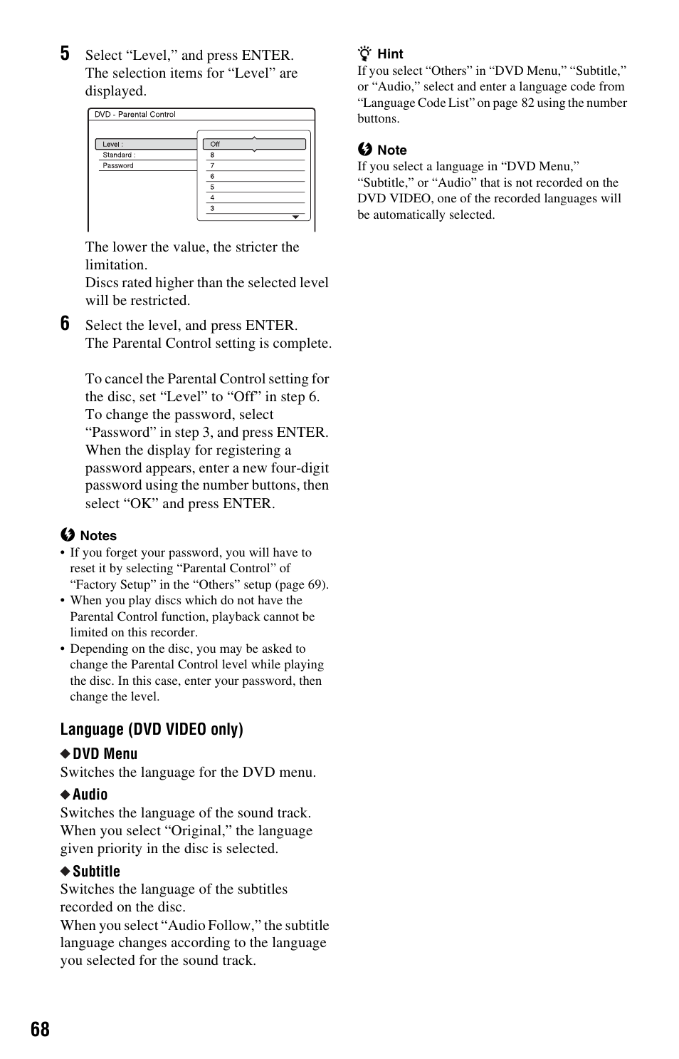 Sony RDR-GX120 User Manual | Page 68 / 88