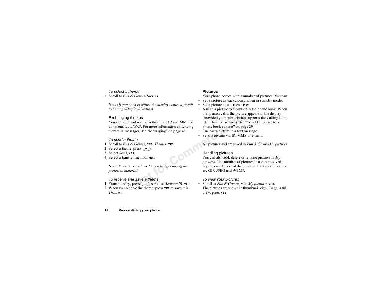 No t fo r c om me rci al u se | Sony T300 User Manual | Page 16 / 83