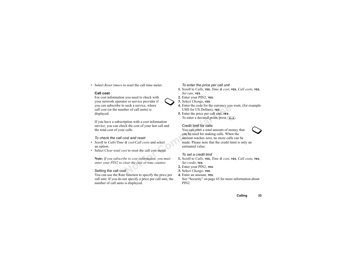 No t fo r c om me rci al u se | Sony T300 User Manual | Page 31 / 83