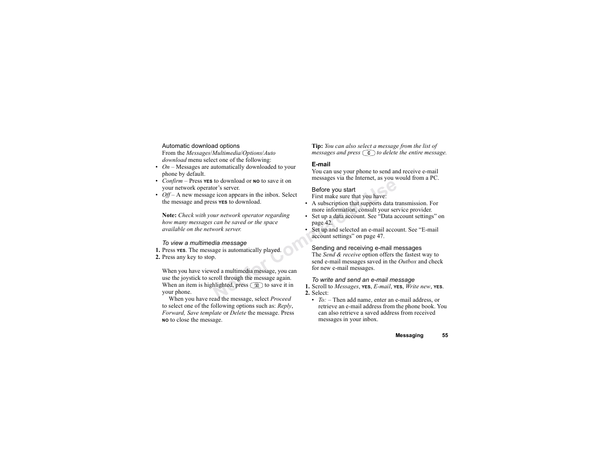 No t fo r c om m e rci al u se | Sony T300 User Manual | Page 53 / 83