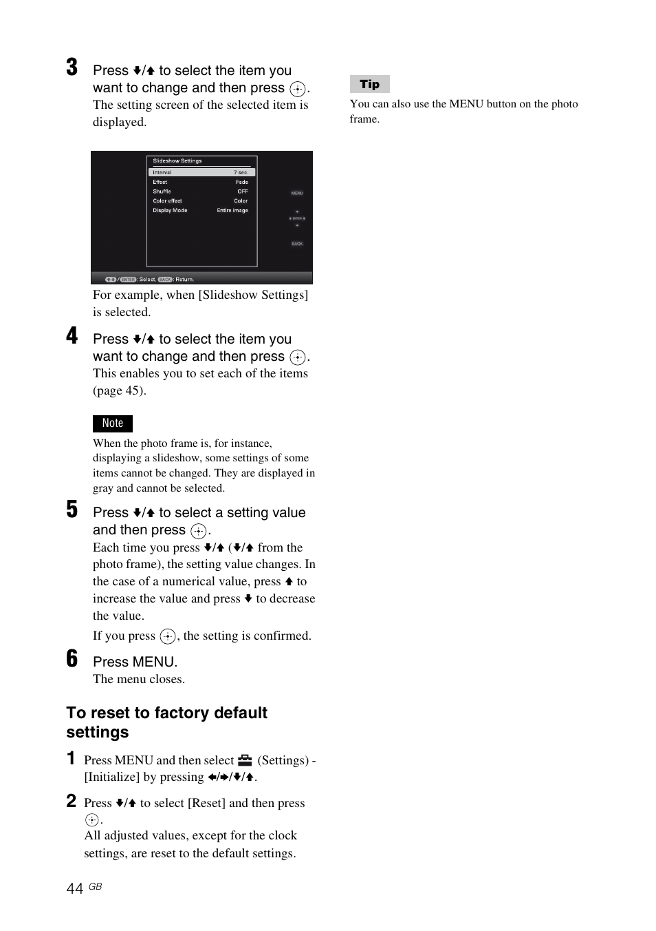 Sony S-FRAME DPF-A72/E72/D72 User Manual | Page 44 / 64