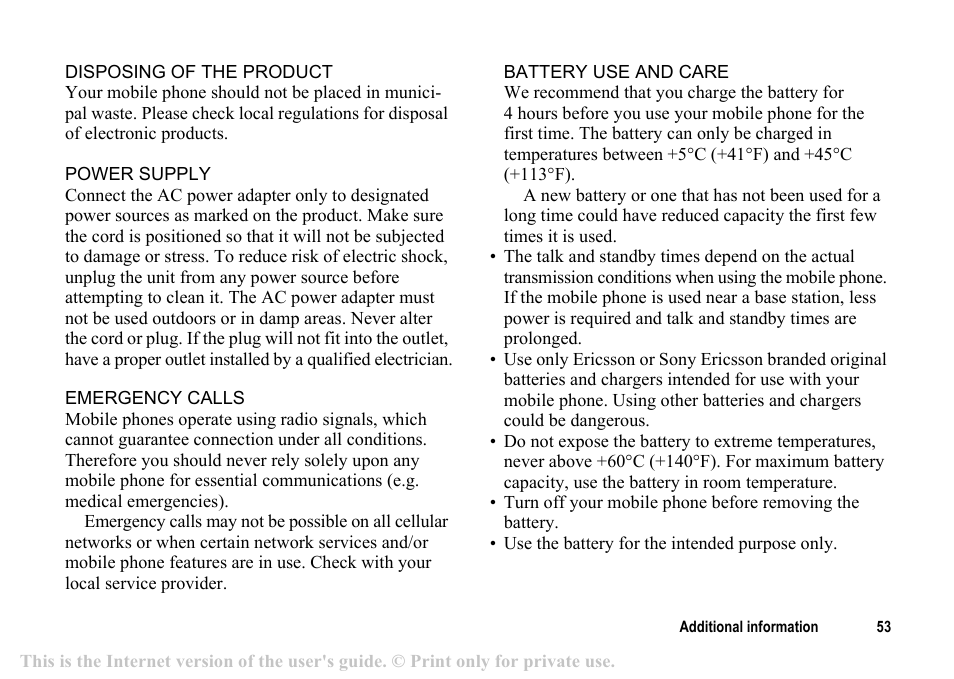 Sony T200c User Manual | Page 53 / 64