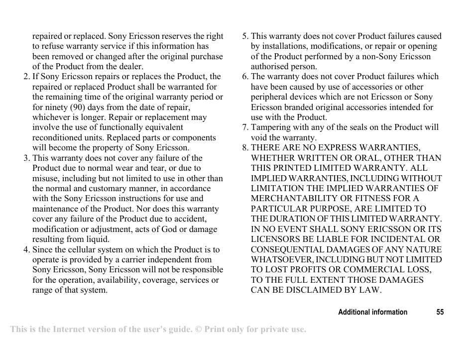 Sony T200c User Manual | Page 55 / 64