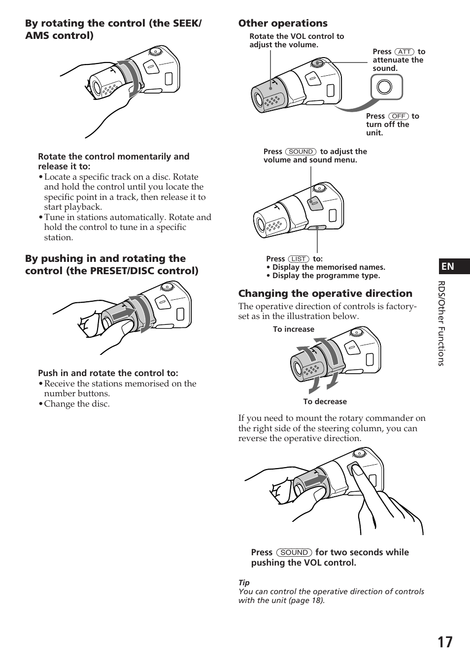 Sony CDX-C580R User Manual | Page 17 / 124