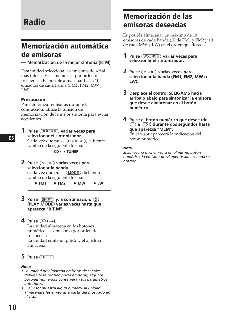 Radio | Sony CDX-C580R User Manual | Page 40 / 124