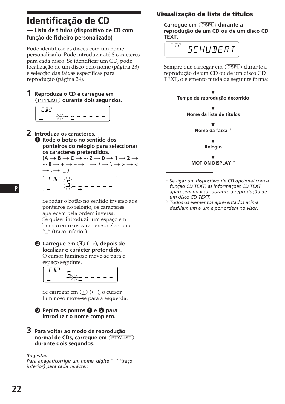 Identificação de cd | Sony CDX-C580R User Manual | Page 82 / 124