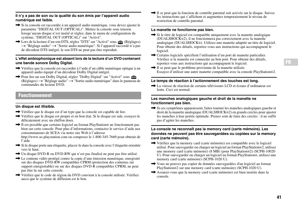 Sony Playstation 2 SCPH-90001 User Manual | Page 41 / 68