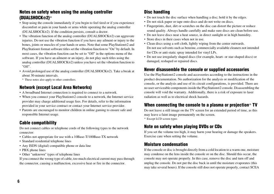 Sony Playstation 2 SCPH-90001 User Manual | Page 6 / 68