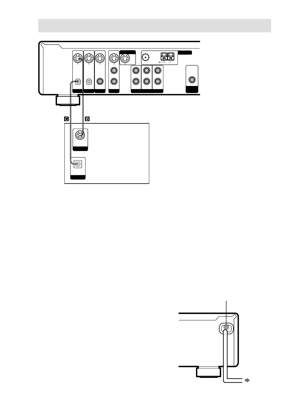 Otras conexiones, Conexión del cable de alimentación de ca, Conexiones a aux | Si posee un componente de audio/ vídeo individual, Componente de audio/vídeo | Sony HT-SL7 User Manual | Page 82 / 108