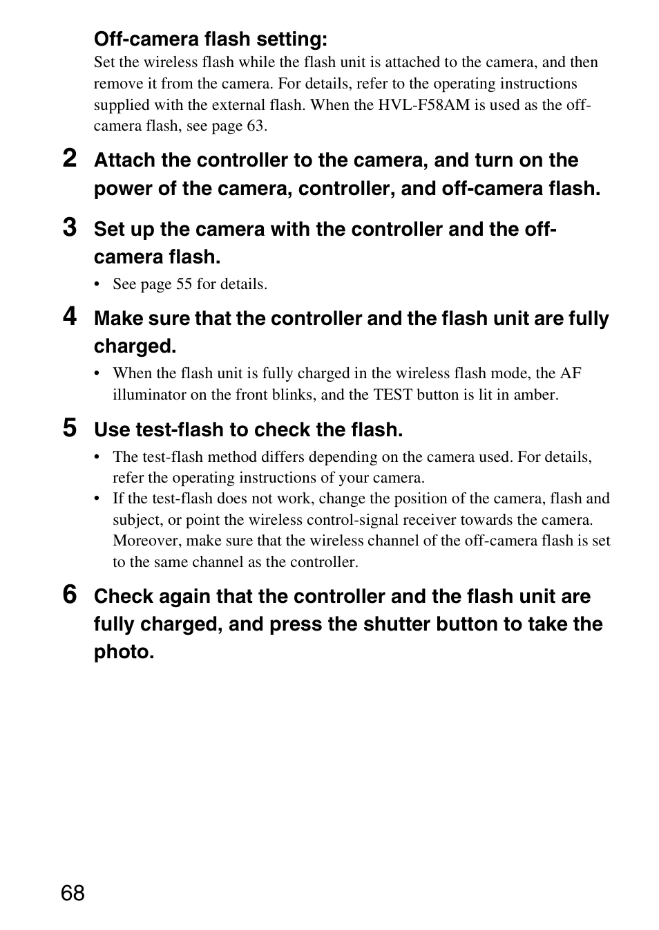 Sony HVL-F58AM User Manual | Page 68 / 88