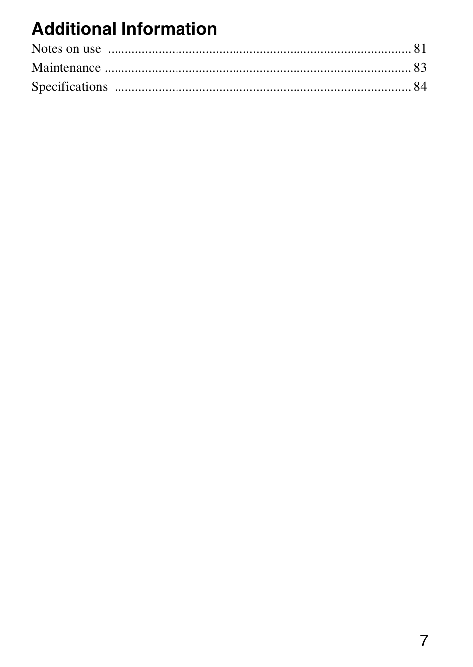 Additional information | Sony HVL-F58AM User Manual | Page 7 / 88