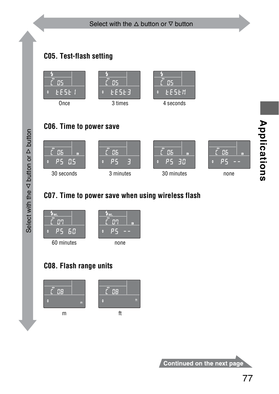 Appl ica tions 77 | Sony HVL-F58AM User Manual | Page 77 / 88