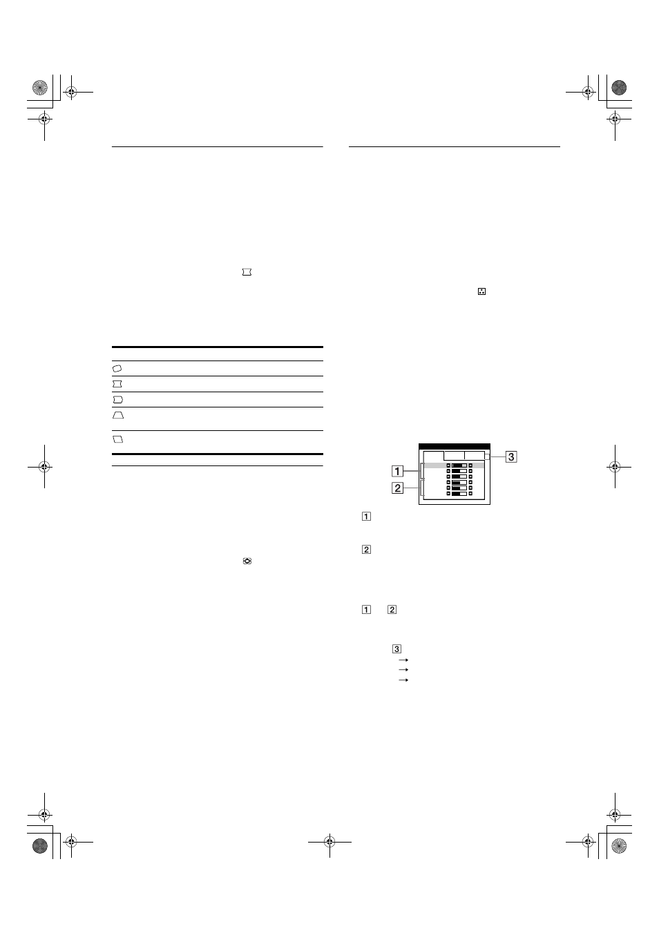 Adjusting the shape of the picture (geom), Enlarging or reducing the picture (zoom), Adjusting the color of the picture (color) | Sony GDM-F400 User Manual | Page 12 / 52