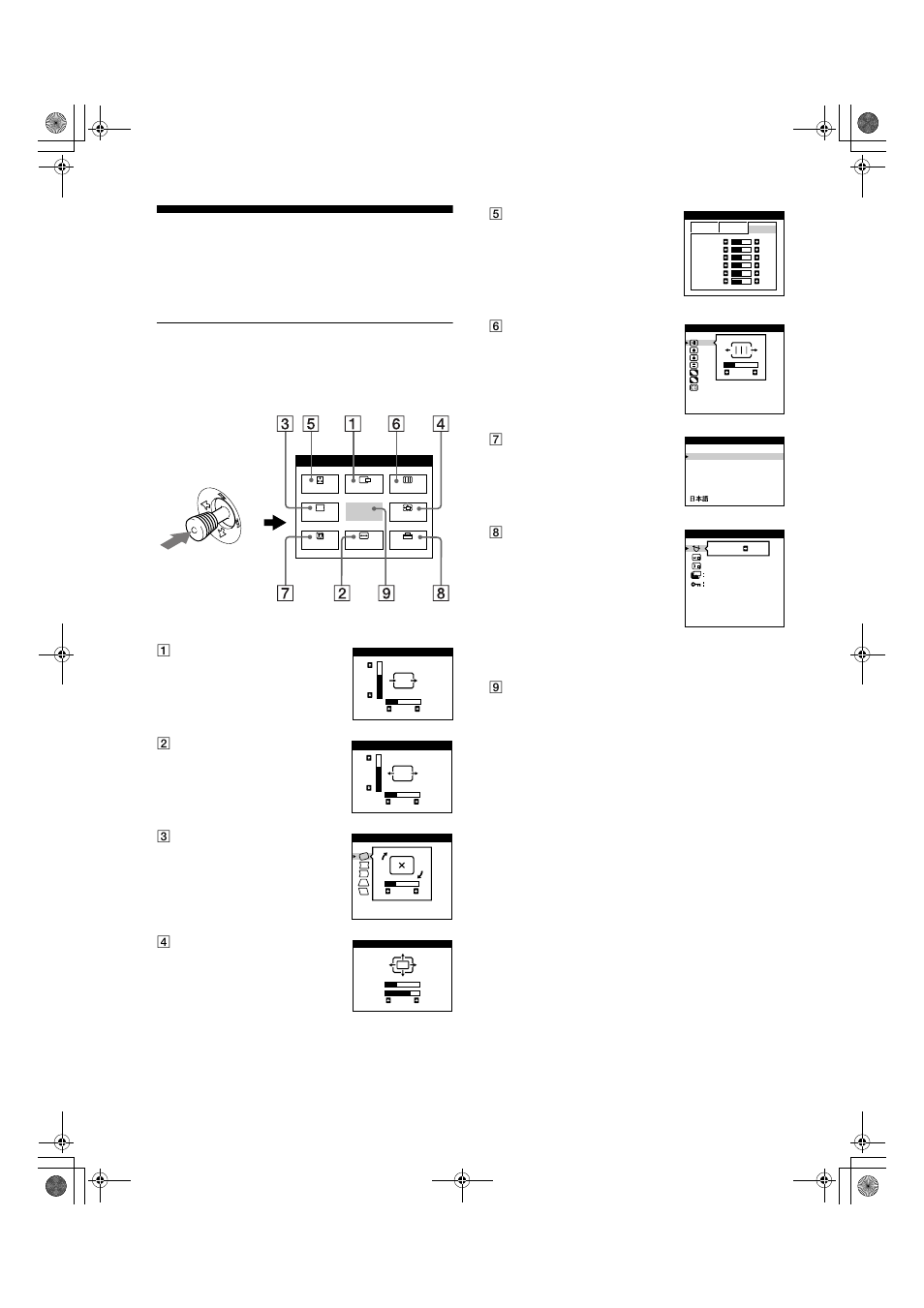 Personnalisation de votre moniteur, Pilotage par menus | Sony GDM-F400 User Manual | Page 26 / 52