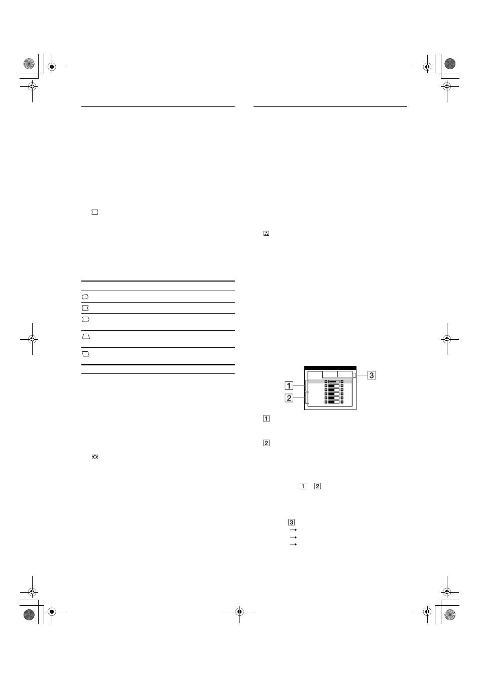 Réglage de la forme de l’image (geom), Agrandir ou réduire l’image (zoom), Réglage des couleurs de l’image (coul.) | Sony GDM-F400 User Manual | Page 28 / 52
