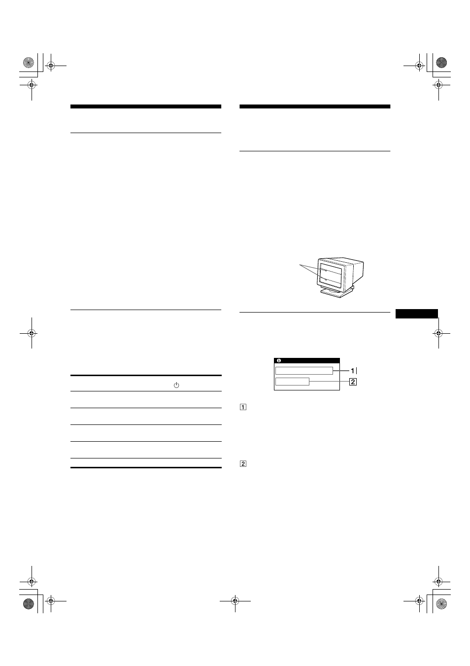 Caractéristiques techniques, Modes présélectionné et utilisateur, Fonction d’économie d’énergie | Dépannage, Messages affichés à l’écran | Sony GDM-F400 User Manual | Page 31 / 52