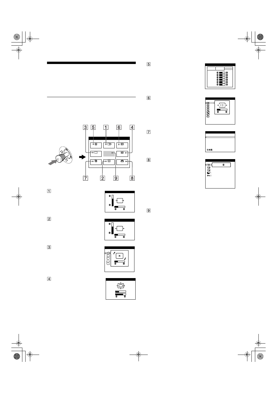 Personalización del monitor, Navegación por el menú | Sony GDM-F400 User Manual | Page 42 / 52