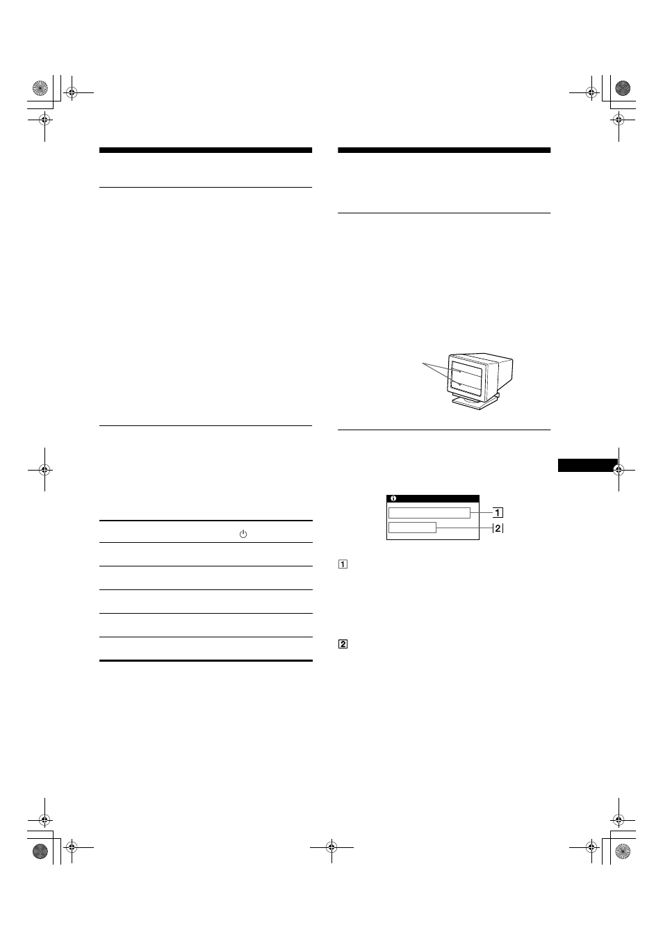 Características técnicas, Modos predefinidos y de usuario, Función de ahorro de energía | Solución de problemas, Mensajes en pantalla | Sony GDM-F400 User Manual | Page 47 / 52