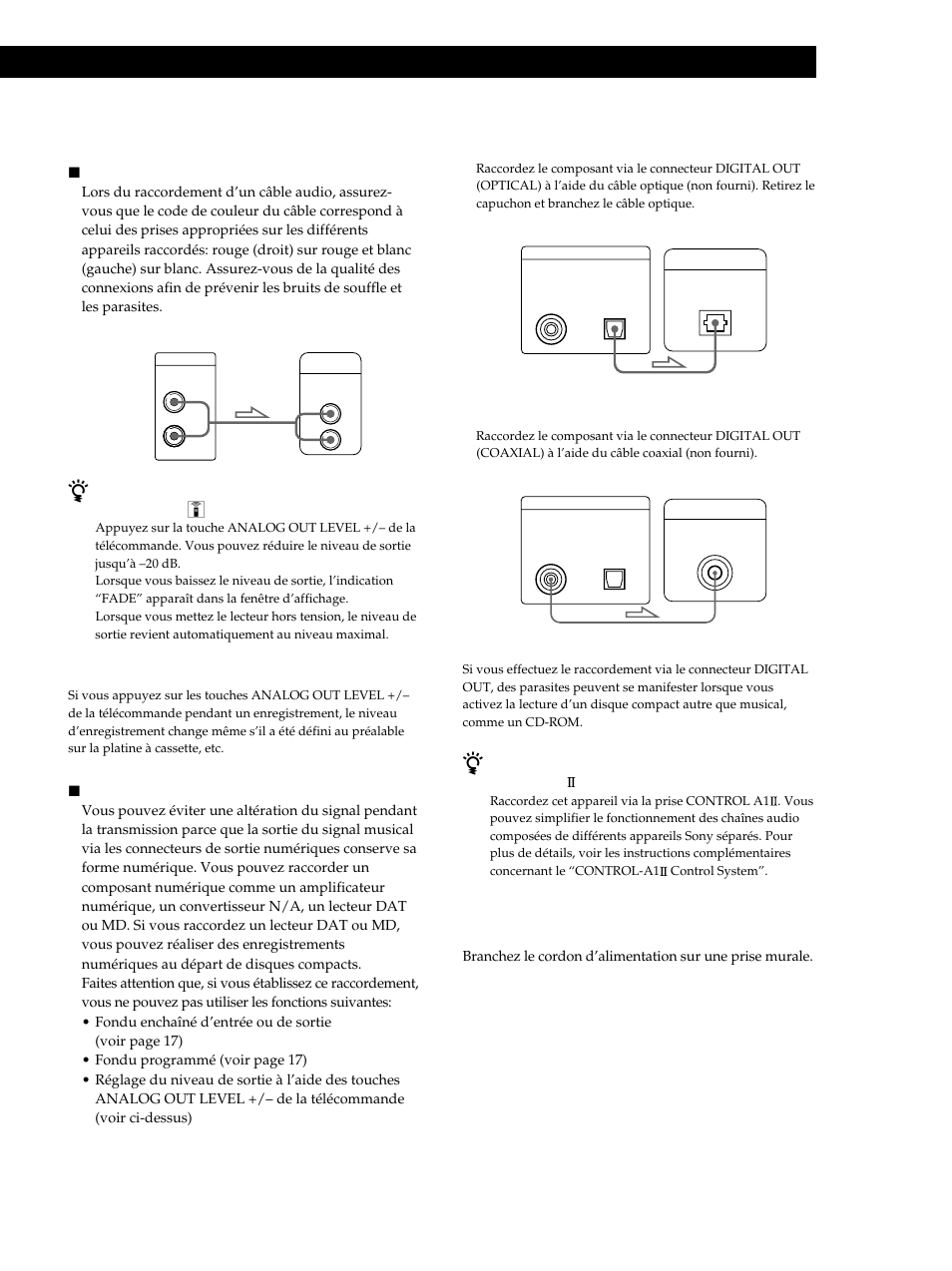 Préparation, Raccordements, Branchement du cordon d’alimentation | Et maintenant | Sony CDP-XB740 User Manual | Page 25 / 84