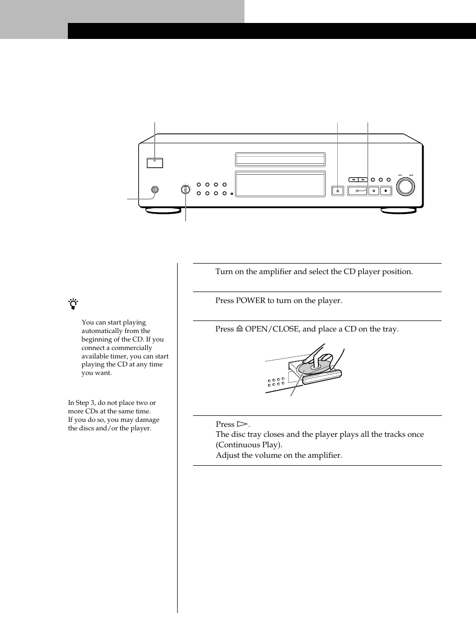 Playing a cd, Basic operations | Sony CDP-XB740 User Manual | Page 6 / 84