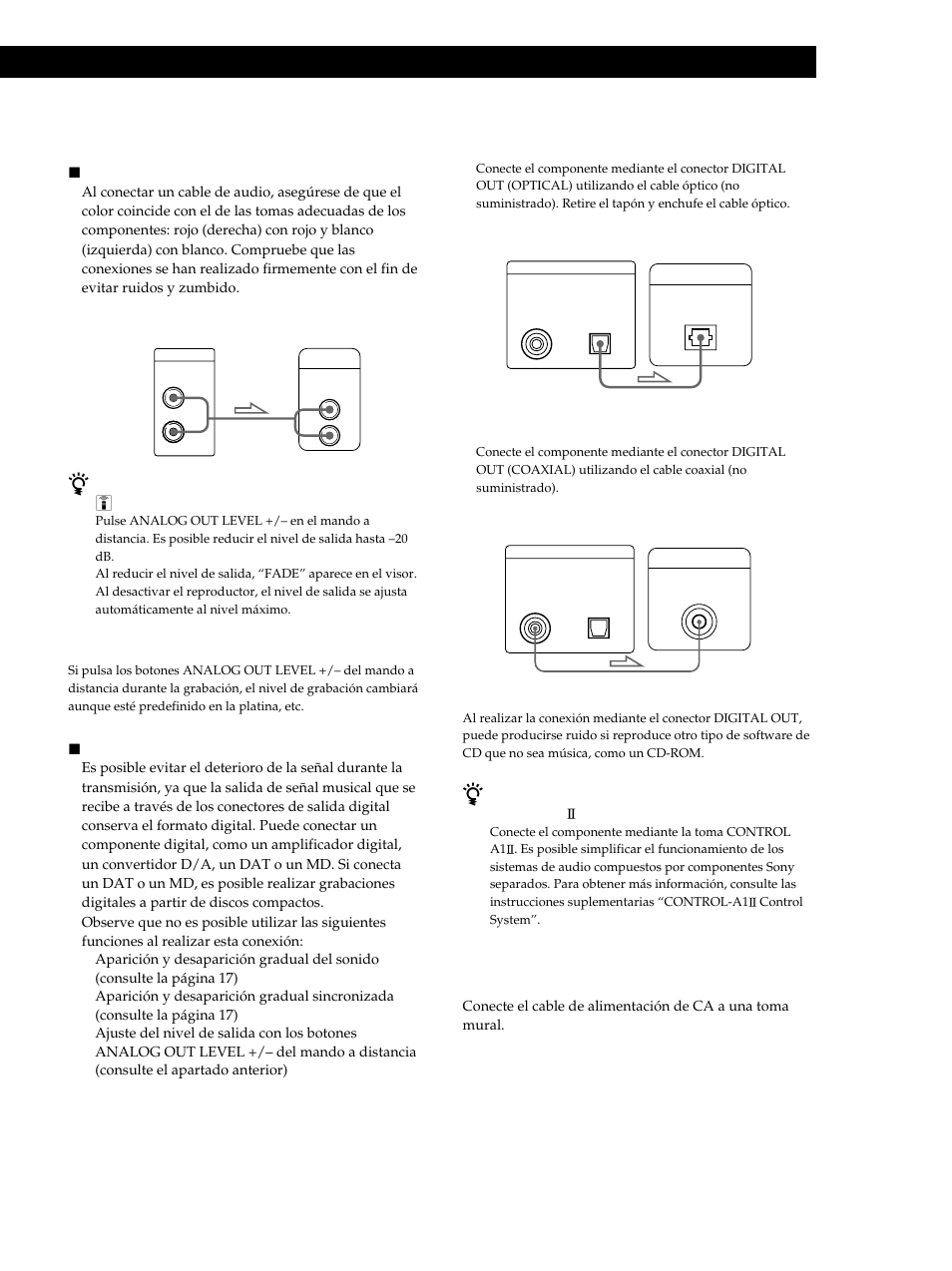 Procedimientos iniciales, Conexiones, Conexión del cable de alimentación | Y a continuación | Sony CDP-XB740 User Manual | Page 65 / 84