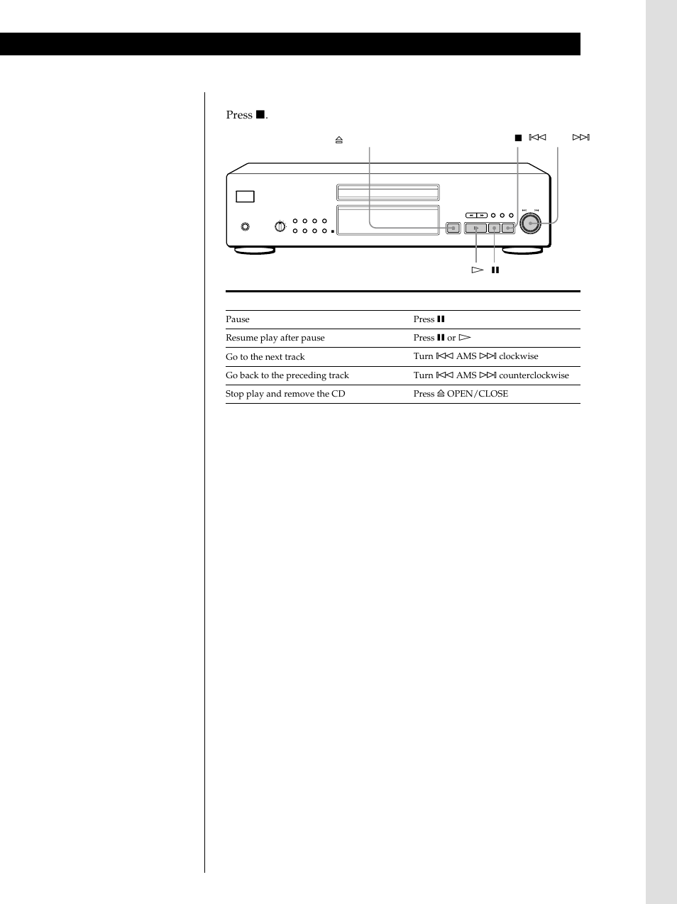 Basic operations, Press x, When you want to | You need to | Sony CDP-XB740 User Manual | Page 7 / 84