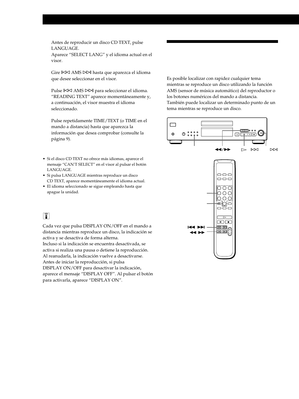 Reproducción de discos compactos, Desactivación de las indicaciones del visor z | Sony CDP-XB740 User Manual | Page 70 / 84