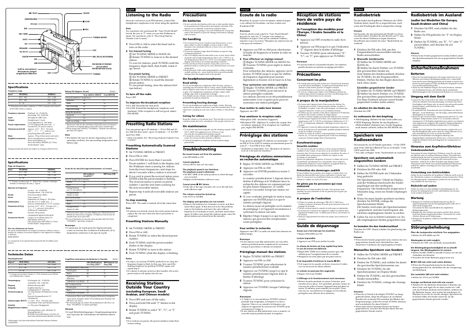 Sony WM-GX400 User Manual | Page 2 / 2