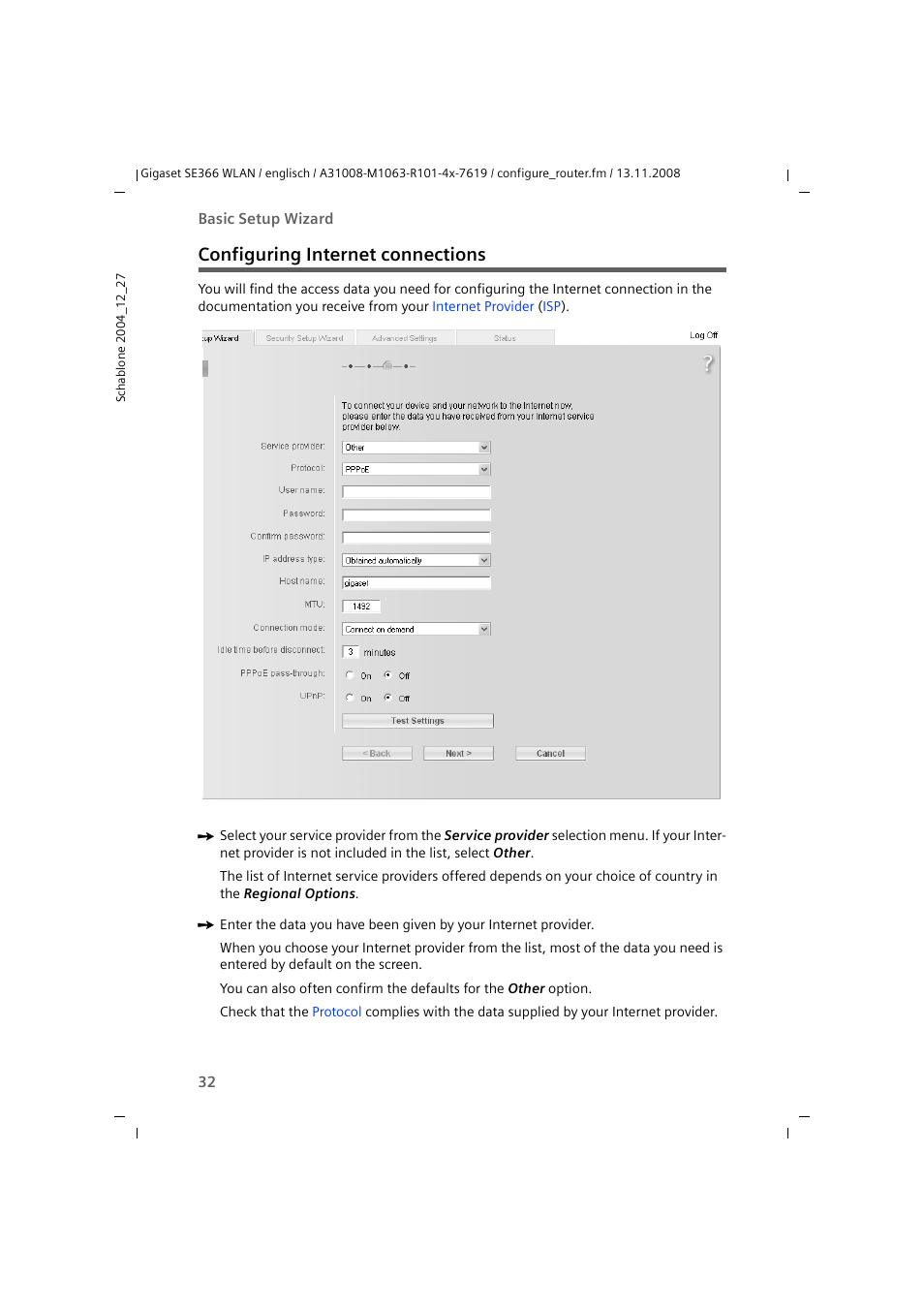 Configuring internet connections | Sony SE366 User Manual | Page 32 / 124