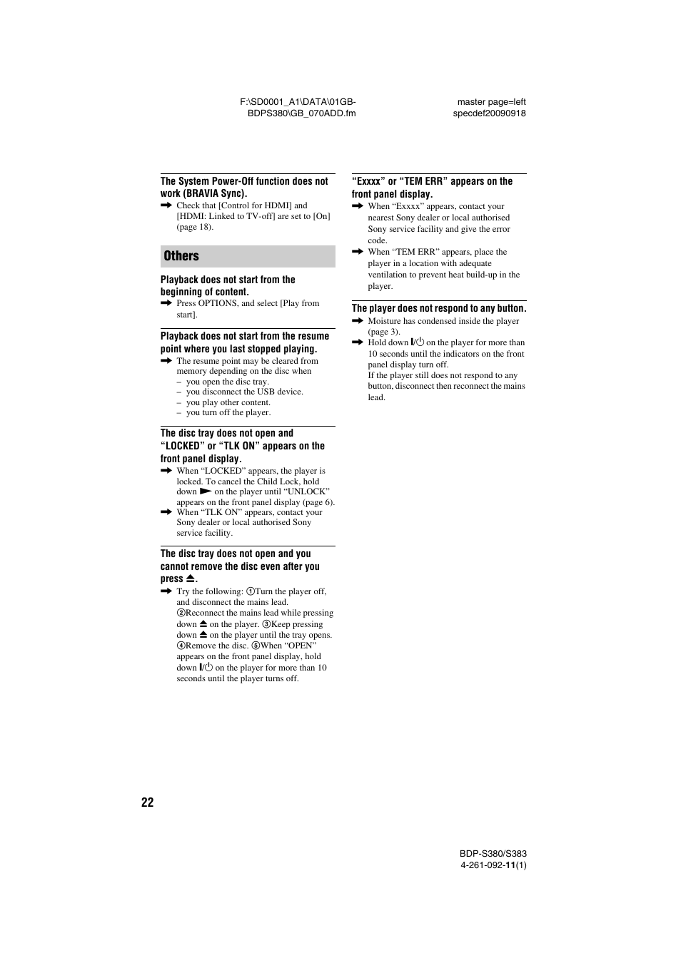 Others | Sony BDP-S380/S383 User Manual | Page 22 / 27