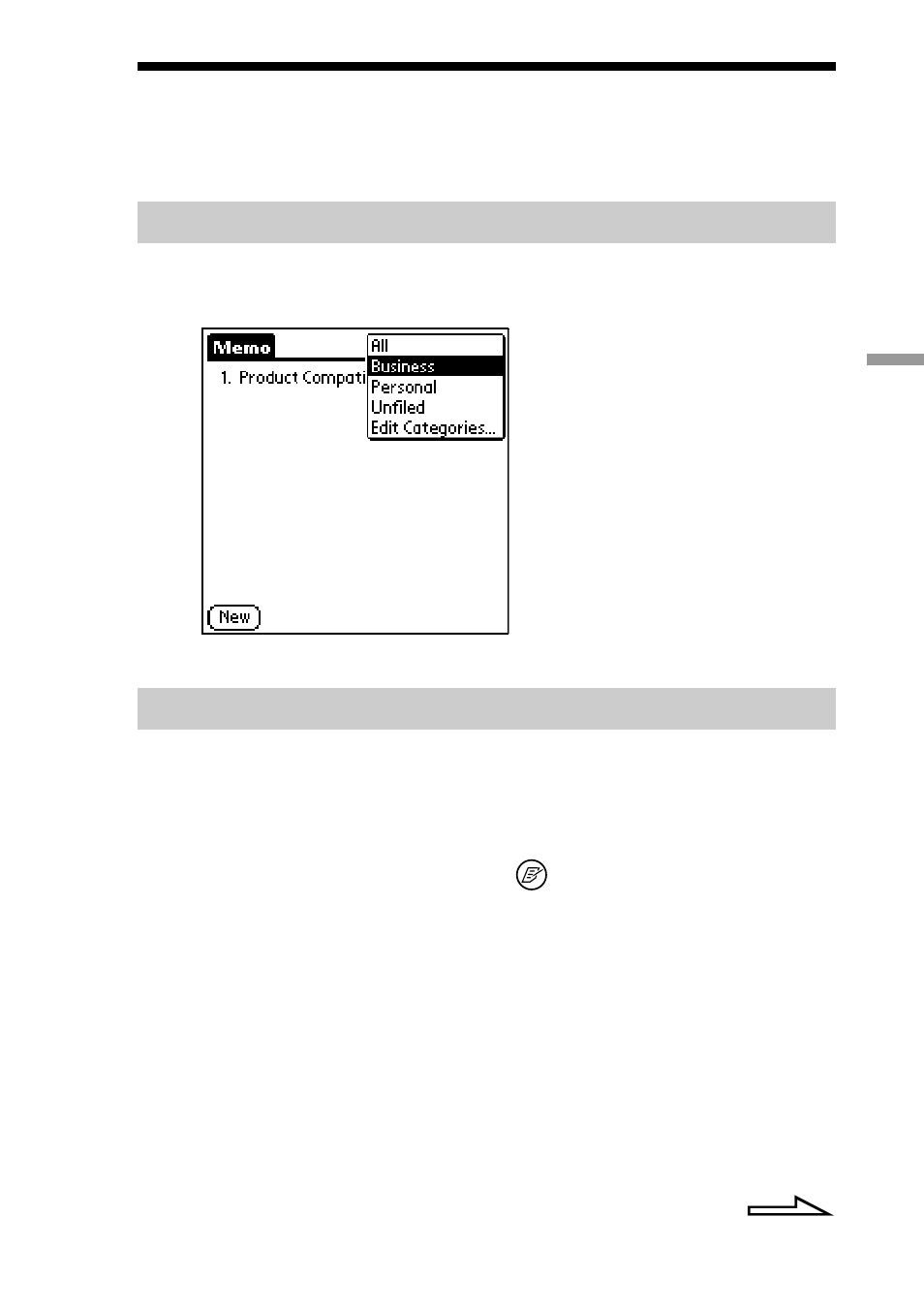 Editing memos | Sony CLIE PEG-S300/E User Manual | Page 113 / 261